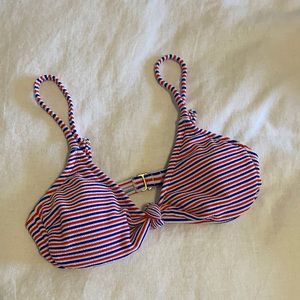 NWOT Striped Bikini Top